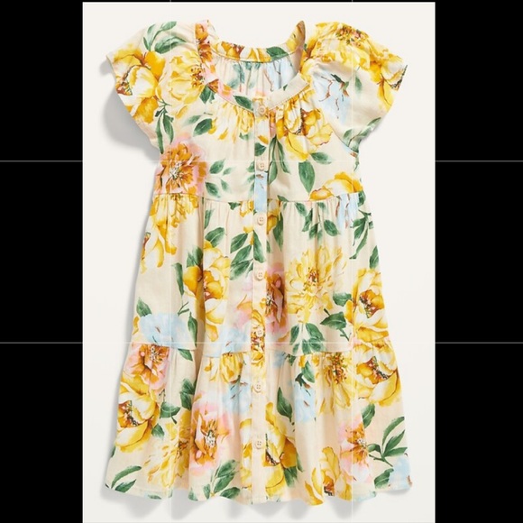 Old Navy Other - New with tags Old Navy Short-Sleeve Button-Front Tiered Floral Dress 5T